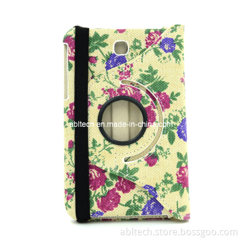 Grass Cross Patern Floral Print Leather Case for Samsung Galaxy Tab 3 7.0 P3200